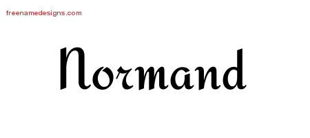 Calligraphic Stylish Name Tattoo Designs Normand Free Graphic