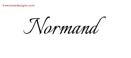 Calligraphic Name Tattoo Designs Normand Free Graphic