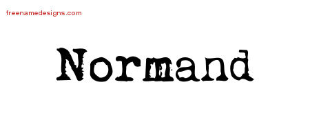Vintage Writer Name Tattoo Designs Normand Free