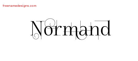 Decorated Name Tattoo Designs Normand Free Lettering