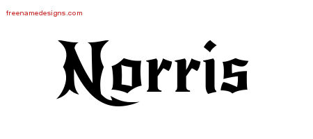 Gothic Name Tattoo Designs Norris Download Free