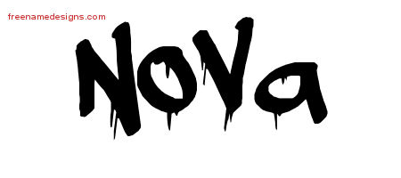 Graffiti Name Tattoo Designs Nova Free Lettering