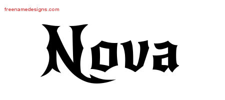 Gothic Name Tattoo Designs Nova Free Graphic