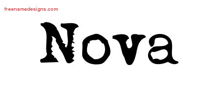 Vintage Writer Name Tattoo Designs Nova Free Lettering