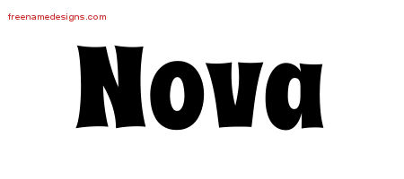 Groovy Name Tattoo Designs Nova Free Lettering