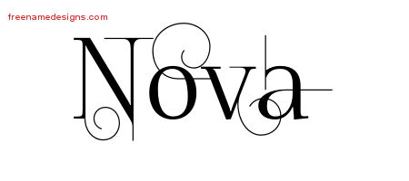 Decorated Name Tattoo Designs Nova Free