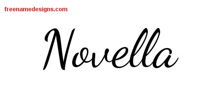 Lively Script Name Tattoo Designs Novella Free Printout