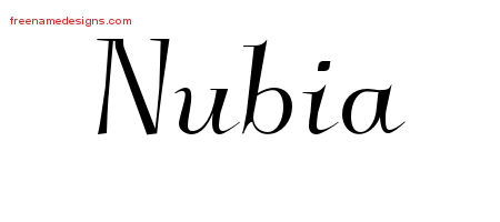 Elegant Name Tattoo Designs Nubia Free Graphic