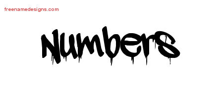 Graffiti Name Tattoo Designs Numbers Free Lettering