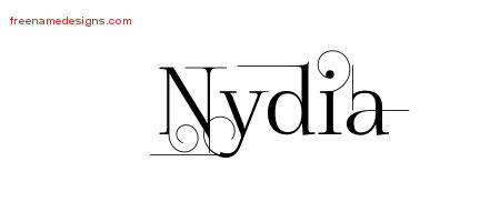 Decorated Name Tattoo Designs Nydia Free