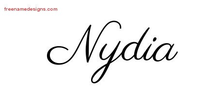 Classic Name Tattoo Designs Nydia Graphic Download