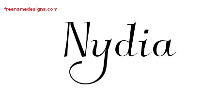 Elegant Name Tattoo Designs Nydia Free Graphic