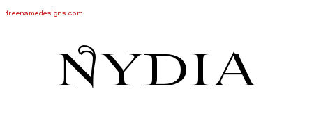 Flourishes Name Tattoo Designs Nydia Printable