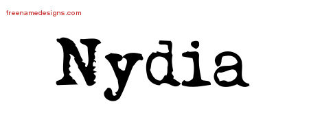 Vintage Writer Name Tattoo Designs Nydia Free Lettering