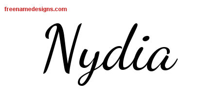 Lively Script Name Tattoo Designs Nydia Free Printout