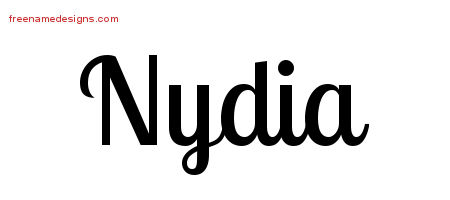 Handwritten Name Tattoo Designs Nydia Free Download