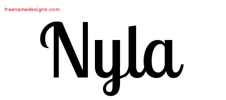 Handwritten Name Tattoo Designs Nyla Free Download