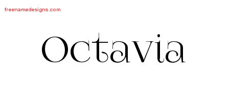 Vintage Name Tattoo Designs Octavia Free Download