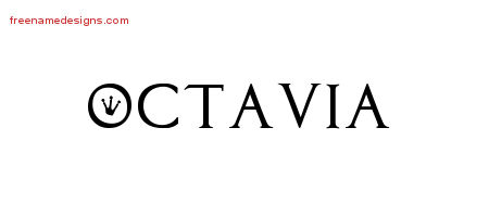 Regal Victorian Name Tattoo Designs Octavia Graphic Download