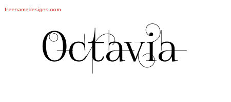 Decorated Name Tattoo Designs Octavia Free