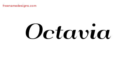 Art Deco Name Tattoo Designs Octavia Printable