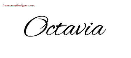 Cursive Name Tattoo Designs Octavia Download Free