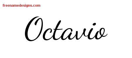 Lively Script Name Tattoo Designs Octavio Free Download