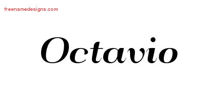 Art Deco Name Tattoo Designs Octavio Graphic Download