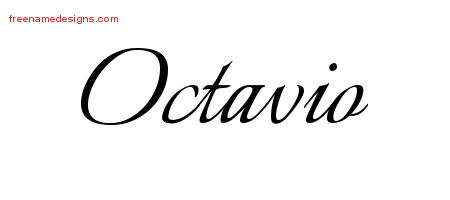 Calligraphic Name Tattoo Designs Octavio Free Graphic