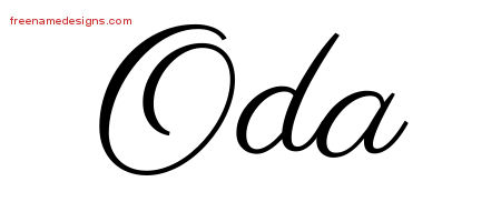 Classic Name Tattoo Designs Oda Graphic Download