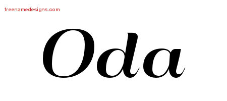 Art Deco Name Tattoo Designs Oda Printable