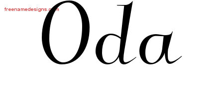 Elegant Name Tattoo Designs Oda Free Graphic