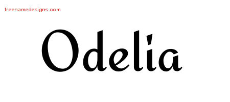 Calligraphic Stylish Name Tattoo Designs Odelia Download Free