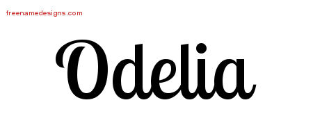 Handwritten Name Tattoo Designs Odelia Free Download