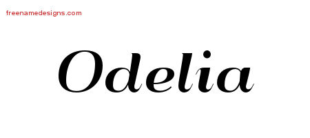 Art Deco Name Tattoo Designs Odelia Printable