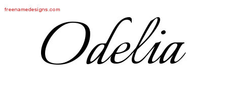 Calligraphic Name Tattoo Designs Odelia Download Free