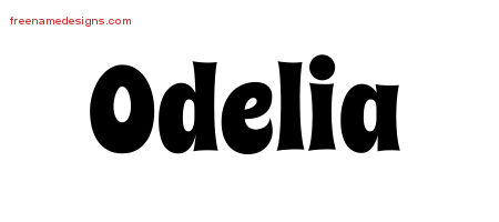 Groovy Name Tattoo Designs Odelia Free Lettering