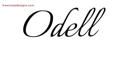 Calligraphic Name Tattoo Designs Odell Free Graphic