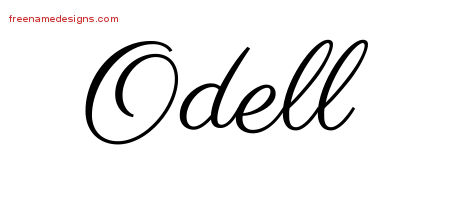 Classic Name Tattoo Designs Odell Printable