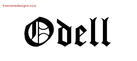 Blackletter Name Tattoo Designs Odell Printable