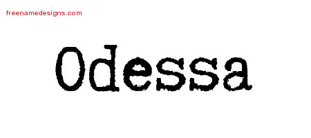 Typewriter Name Tattoo Designs Odessa Free Download