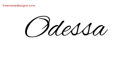 Cursive Name Tattoo Designs Odessa Download Free