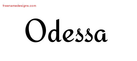 Calligraphic Stylish Name Tattoo Designs Odessa Download Free