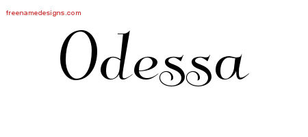 Elegant Name Tattoo Designs Odessa Free Graphic