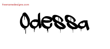 Graffiti Name Tattoo Designs Odessa Free Lettering