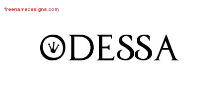 Regal Victorian Name Tattoo Designs Odessa Graphic Download