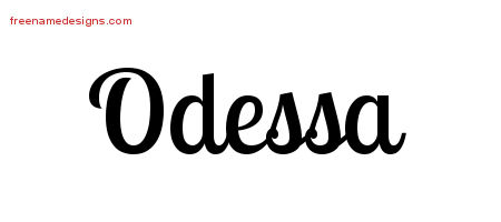 Handwritten Name Tattoo Designs Odessa Free Download