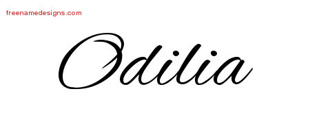 Cursive Name Tattoo Designs Odilia Download Free