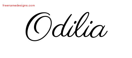 Classic Name Tattoo Designs Odilia Graphic Download