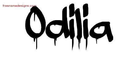 Graffiti Name Tattoo Designs Odilia Free Lettering